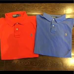 TWO men’s Ralph Lauren cotton Polo shirts